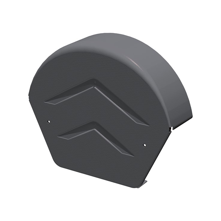 Smartverge Round Ridge End Cap Grey